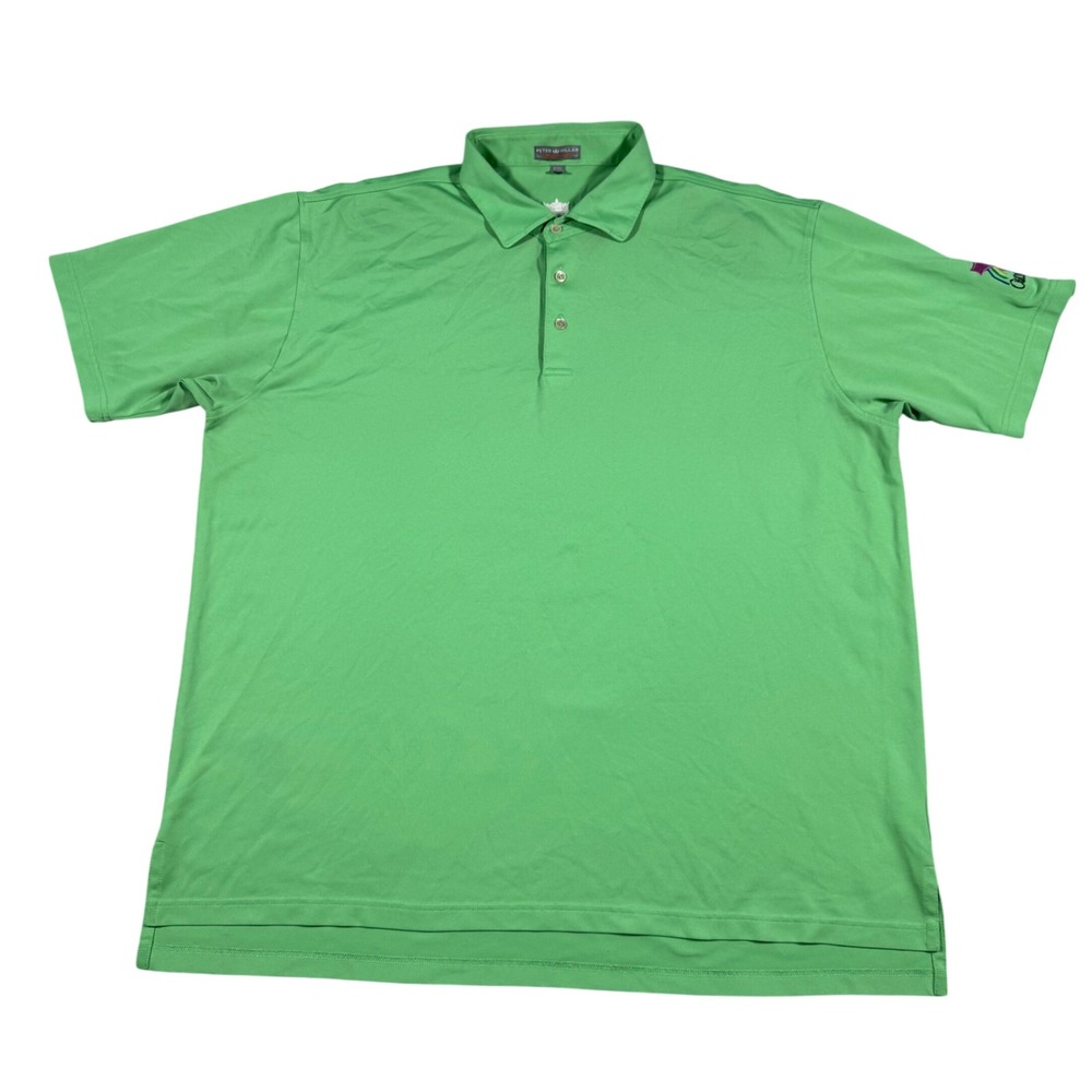 Peter Millar Polo Shirt Mens XXL Green Summer Comfort Friends Childrens Hospital